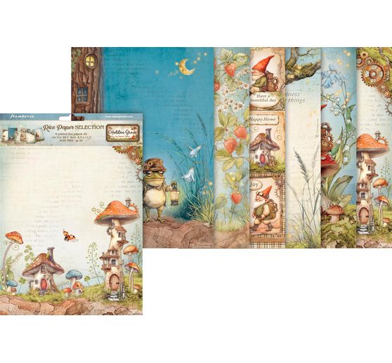Assortiment de soies de paille à motifs « Hidden Grove »