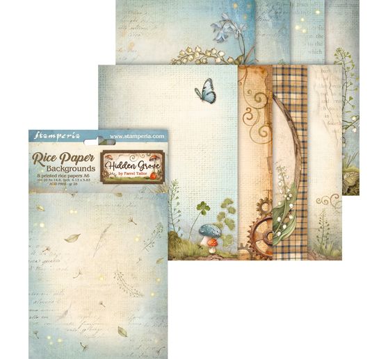 Soies de paille à motifs Backgrounds « Hidden Grove »
