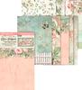 Motif straw silk backgrounds "House of Roses"