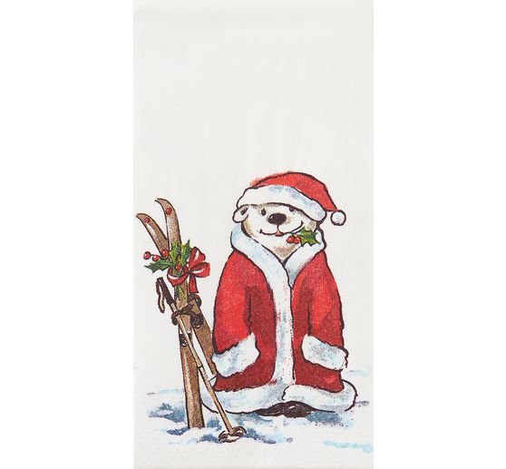 Paper handkerchiefs "Polar bear Santa"