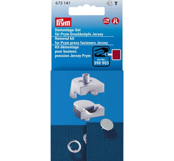 Kit de démontage pour boutons pression jersey Prym
