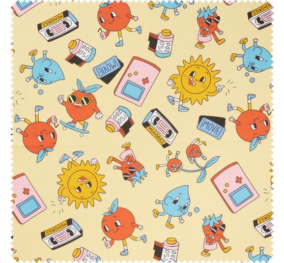 Tissu coton au mètre « Retro Friends »