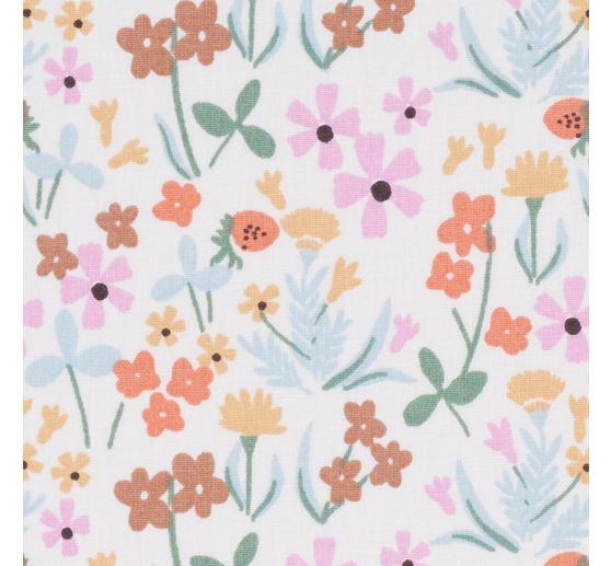 Cotton fabric "Tiny Garden-Flowers"