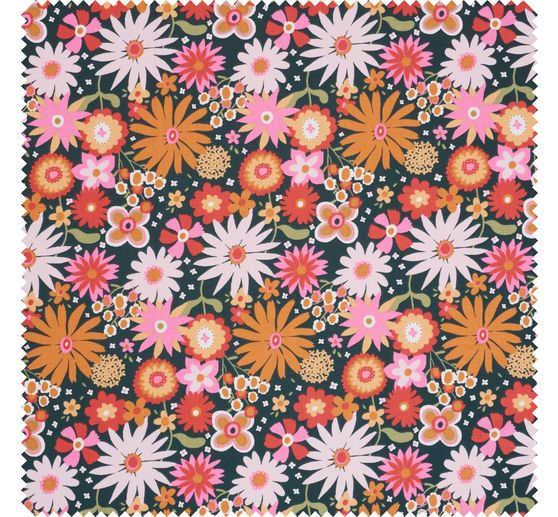 Tissu coton au mètre « Flower Power »