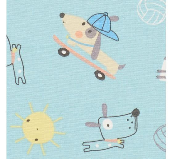 Tissu coton au mètre « Dog Fun »