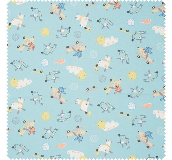 Tissu coton au mètre « Dog Fun »