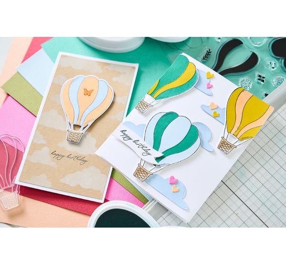 Sizzix Framelits Punching template "Up and Away by Catherine Pooler"