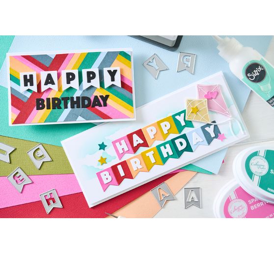 Sizzix Thinlits gabarit d'estampe "Birthday Bunting by Catherine Pooler"
