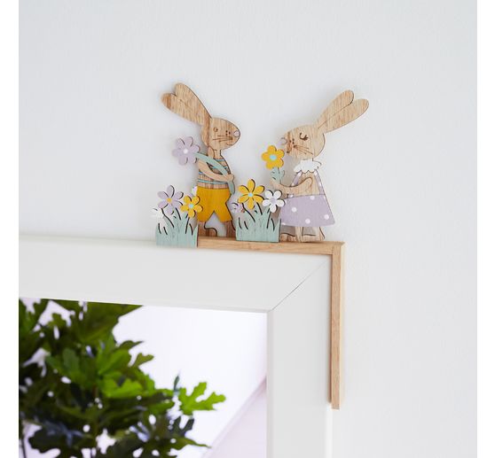 VBS Wooden building kit on bark disc "Bunny Bugs and Bea"