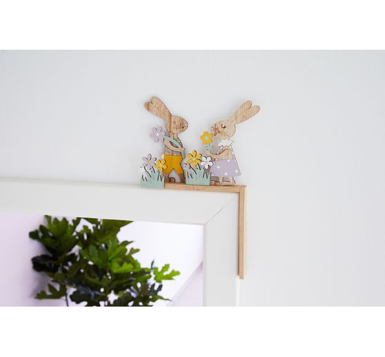 VBS Wooden building kit on bark disc "Bunny Bugs and Bea"