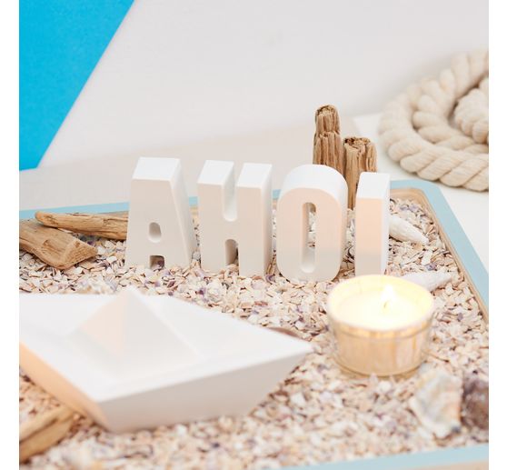 VBS Flat wooden trays, set of 4