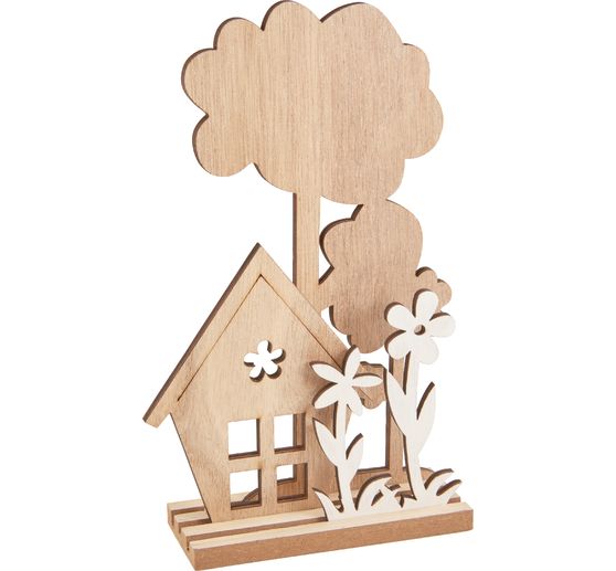 Décoration à emboîter en bois VBS « Maison dans la verdure »