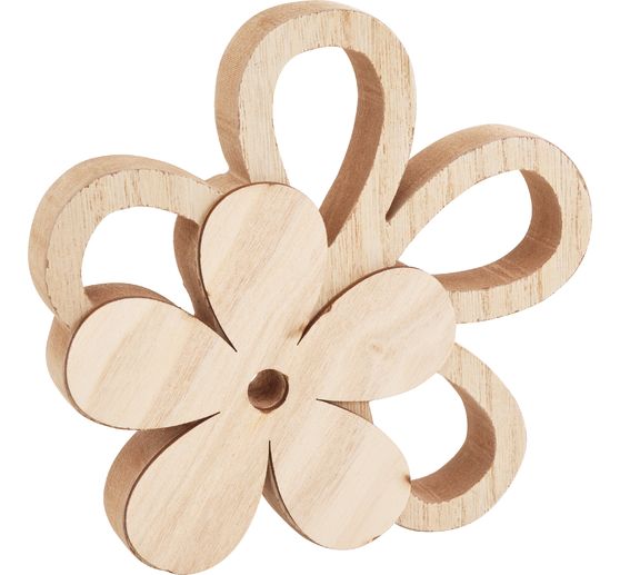 Fleur en bois VBS « Duo »