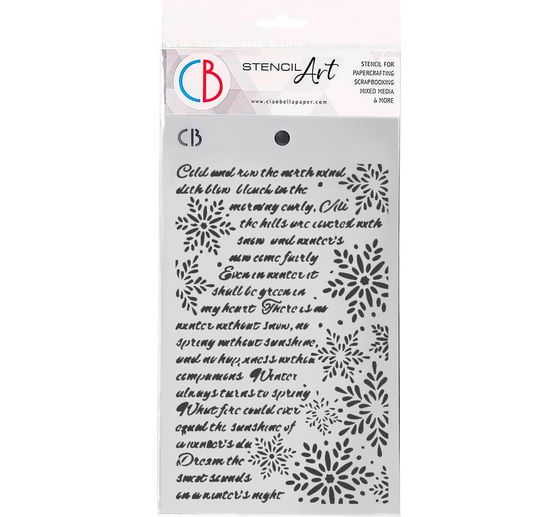 Stencil "Elegance of Blue - Winter Poem"