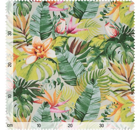 Tissu imprimé aspect lin au mètre « Riviera »