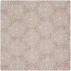 Motif fabric linen look "Mandala circles lace"