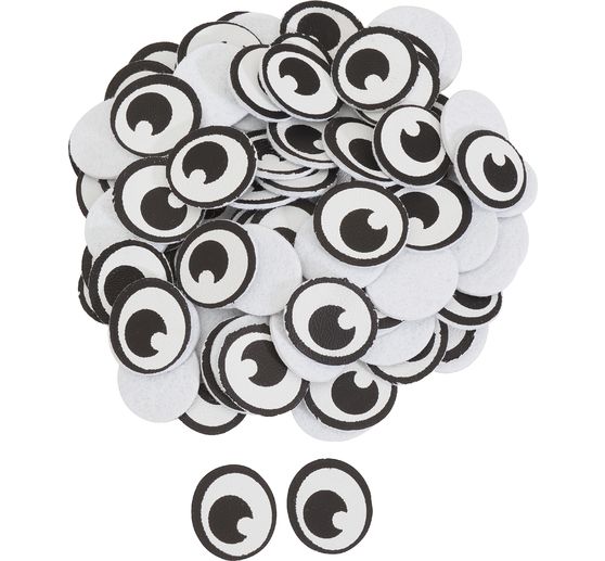 Yeux VBS, cuir/feutrine, 100 pc.