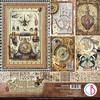 Papier scrapbooking &laquo; Cabinet of Curiosities &raquo;, 12 feuilles, 30,5 x 30,5 cm