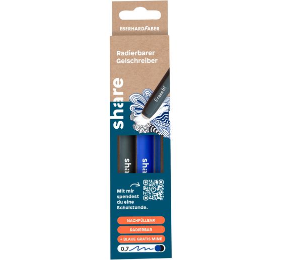 share erasable Gel roller M, 2 pcs.