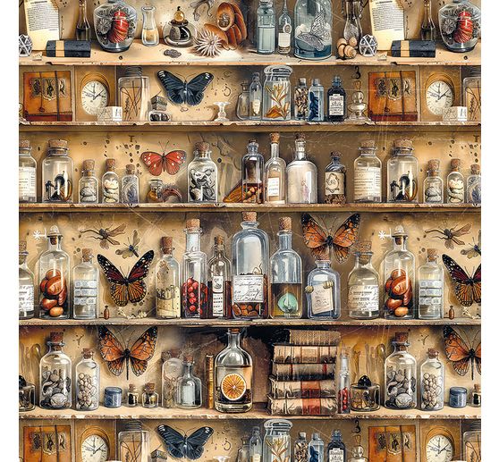 Papier vitrail à motifs "Cabinet of Curiosities"