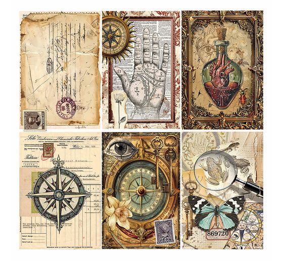 Papier vitrail à motifs "Cabinet of Curiosities"