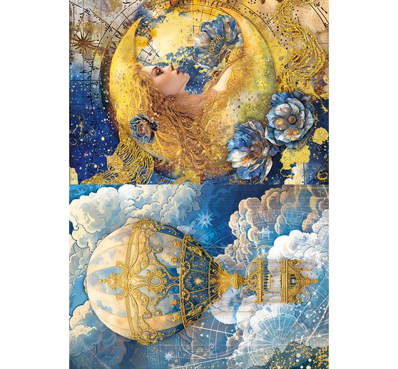 Assortiment de soie de paille à motifs "Celestial", set de 8 pièces