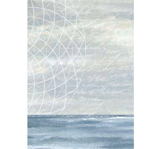 Motif straw silk backgrounds "Silent Sea", DIN A6, set of 8