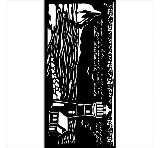 Pochoir "Silent Sea - Lighthouse", 12x25cm