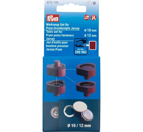 Prym Kit d'outils pour boutons-pression Prym Jersey, 10 et 12 mm