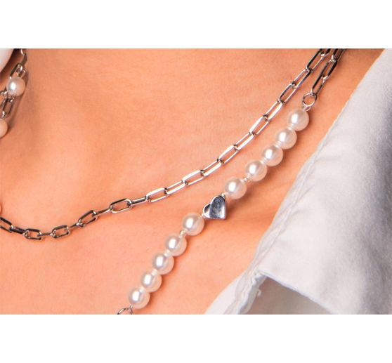 Perles métalliques Cœurs