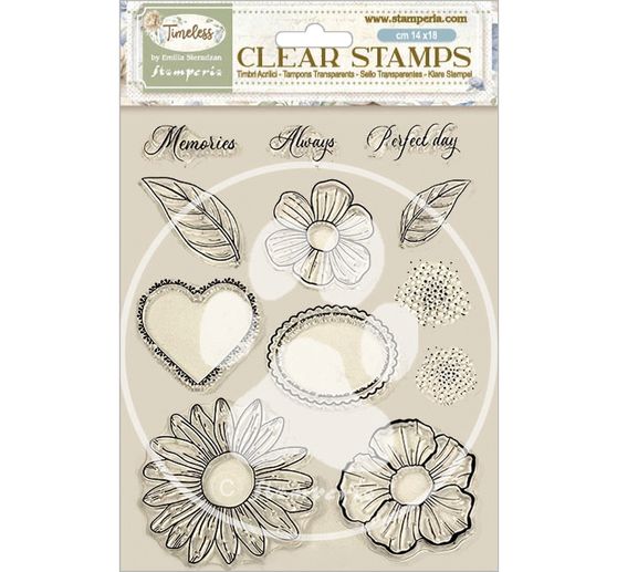 Tampons Clear Stamps "Timeless - Flowers"