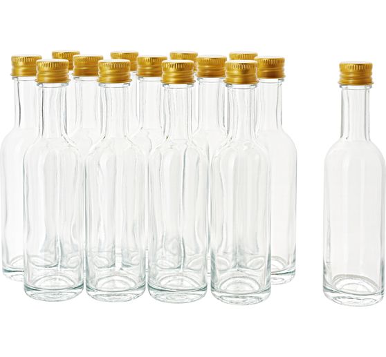 Bouteilles en verre à bouchon à vis VBS, env. 60 ml, 14 pc.