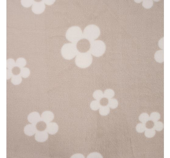 Tissu polaire au mètre « Fleurs »