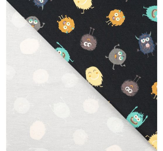 Tissu sweat au mètre « Funny Monsters »