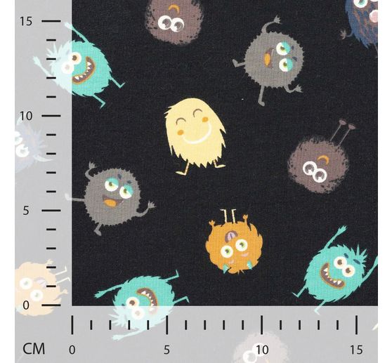 Tissu sweat au mètre « Funny Monsters »