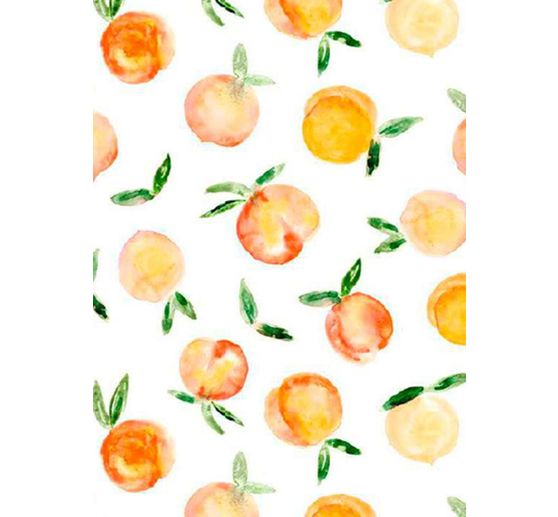 Tissu coton au mètre « Oranges », enduction acrylique
