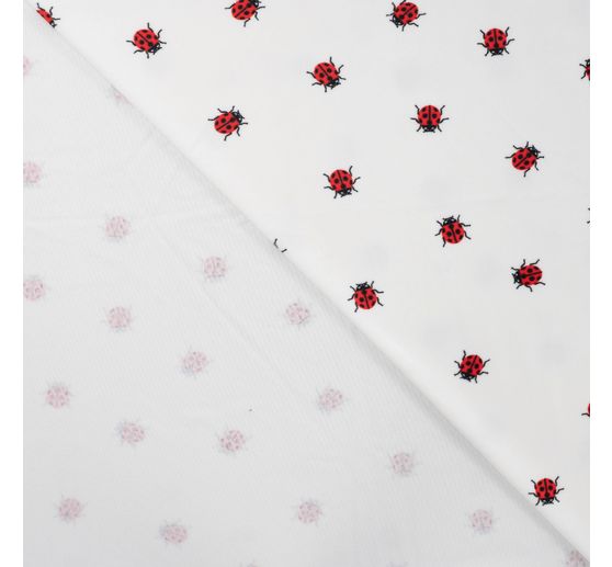 Tissu jersey polyester chilly print « Coccinelle »