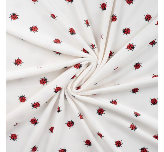 Tissu jersey polyester chilly print « Coccinelle »