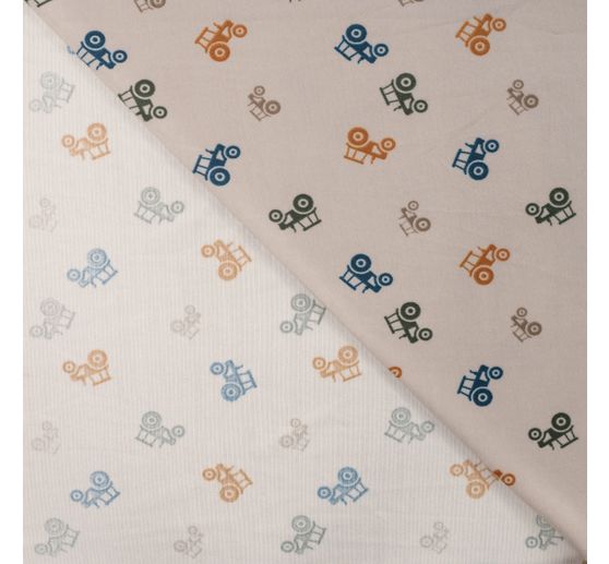 Polyester jersey chilly print "Tractor"