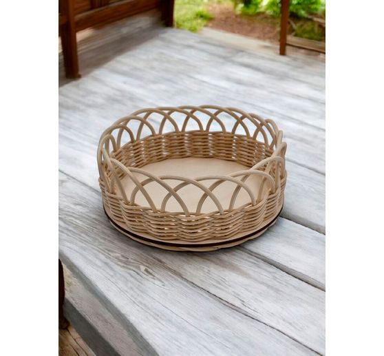 Kit créatif VBS « Corbeille ronde en rotin »