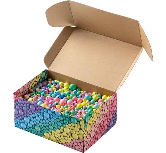 Perles en bois Jumbo Pack « Pastel »