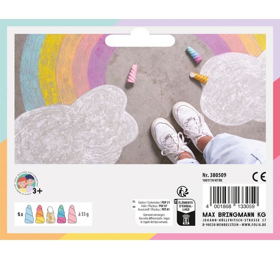 Craie de trottoir « Licorne »