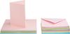 Cartes doubles et enveloppes VBS « Couleurs pastel », A6, 50 pc.