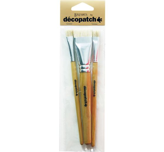 Pinceaux brosses en soie Décopatch, set de 3