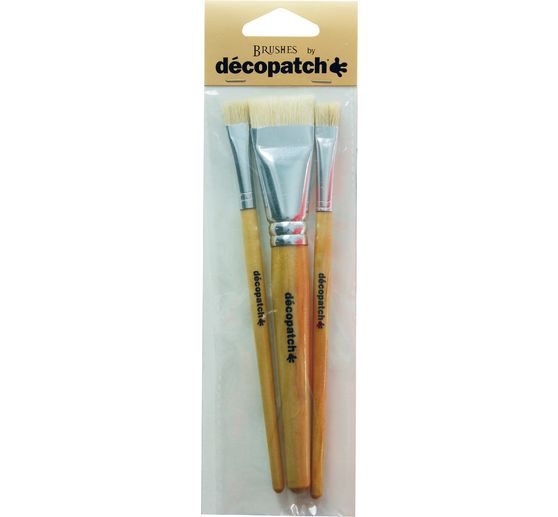 Pinceaux brosses en soie Décopatch, set de 3