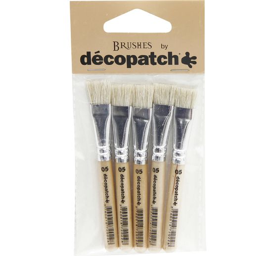 Pinceaux brosses pure soie n° 5 Décopatch, 5 pc.