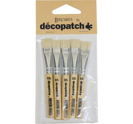 Pinceaux brosses pure soie n° 5 Décopatch, 5 pc.