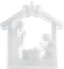 Silicone casting mould "Christmas crib", with plug-in edge