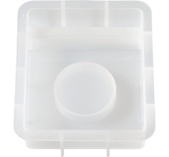 Moule en silicone « Bougeoir simple avec rainure »