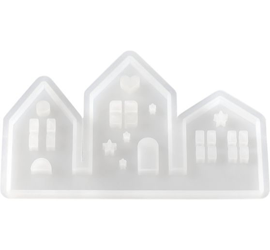 Moule en silicone « Rangée de maisons », à bord emboîtable
